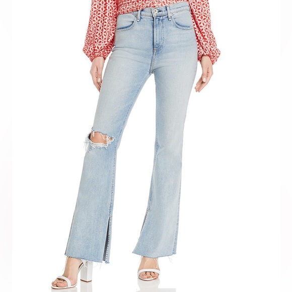 Rag & bone Nina high rise flare boot leg jeans 24 - Picture 2 of 9